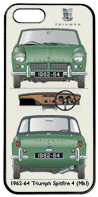 Triumph Spitfire 4 (MkI) 1962-64 (disc wheels) Phone Cover Vertical